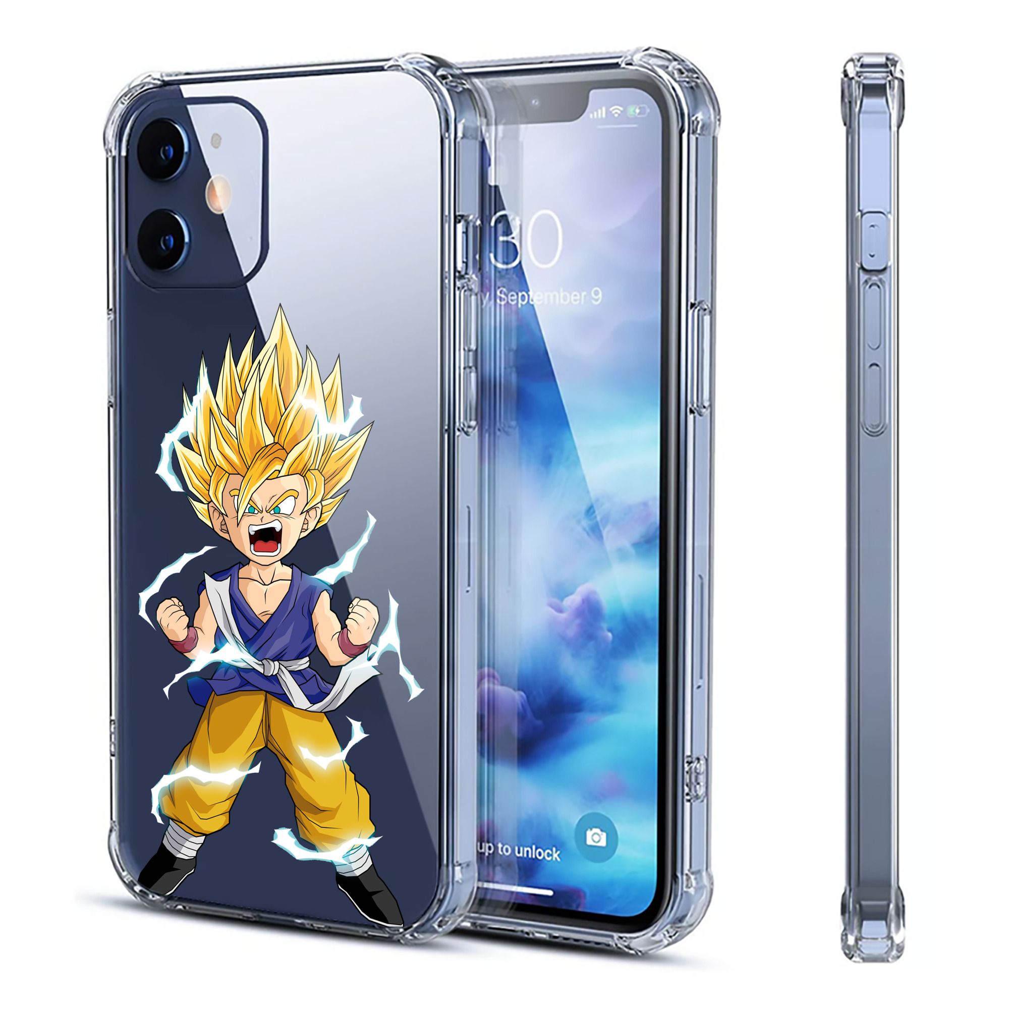 （画像用） ドラゴンボール 孫 悟飯（そんごはん）DRAGON BALL Son Gohan 【iPhone 12シリーズ対応】透明スマホケース（クリアソフトケース）